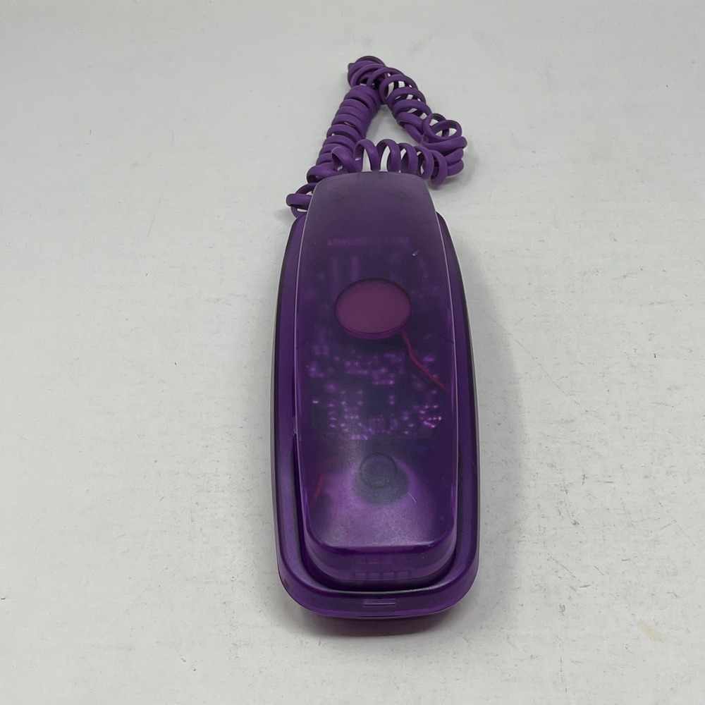 Vintage Conair Phone Translucent Purple See Through Landline Corded Phone WX0699